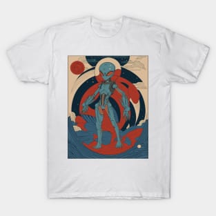 Alien (Japanese Ukiyo-e Woodblock Print) T-Shirt